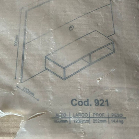 [OUTLET] Rack Panel de Pared con Estantes para TV 43" - Carvale [ÚLTIMA UNIDAD] [OUTLET] Rack Panel de Pared con Estantes para TV 43" - Carvale [ÚLTIMA UNIDAD]