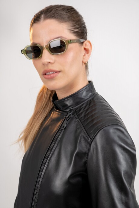 Chaqueta de cuero Dubai Negro