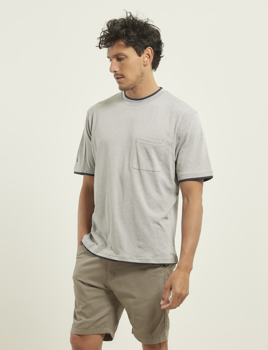520773 T-SHIRT NAVIGATOR Gris Medio Melange