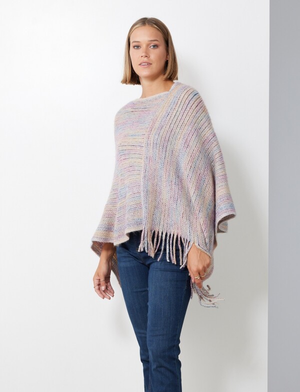 Poncho Brillo LAVANDA/MULTI