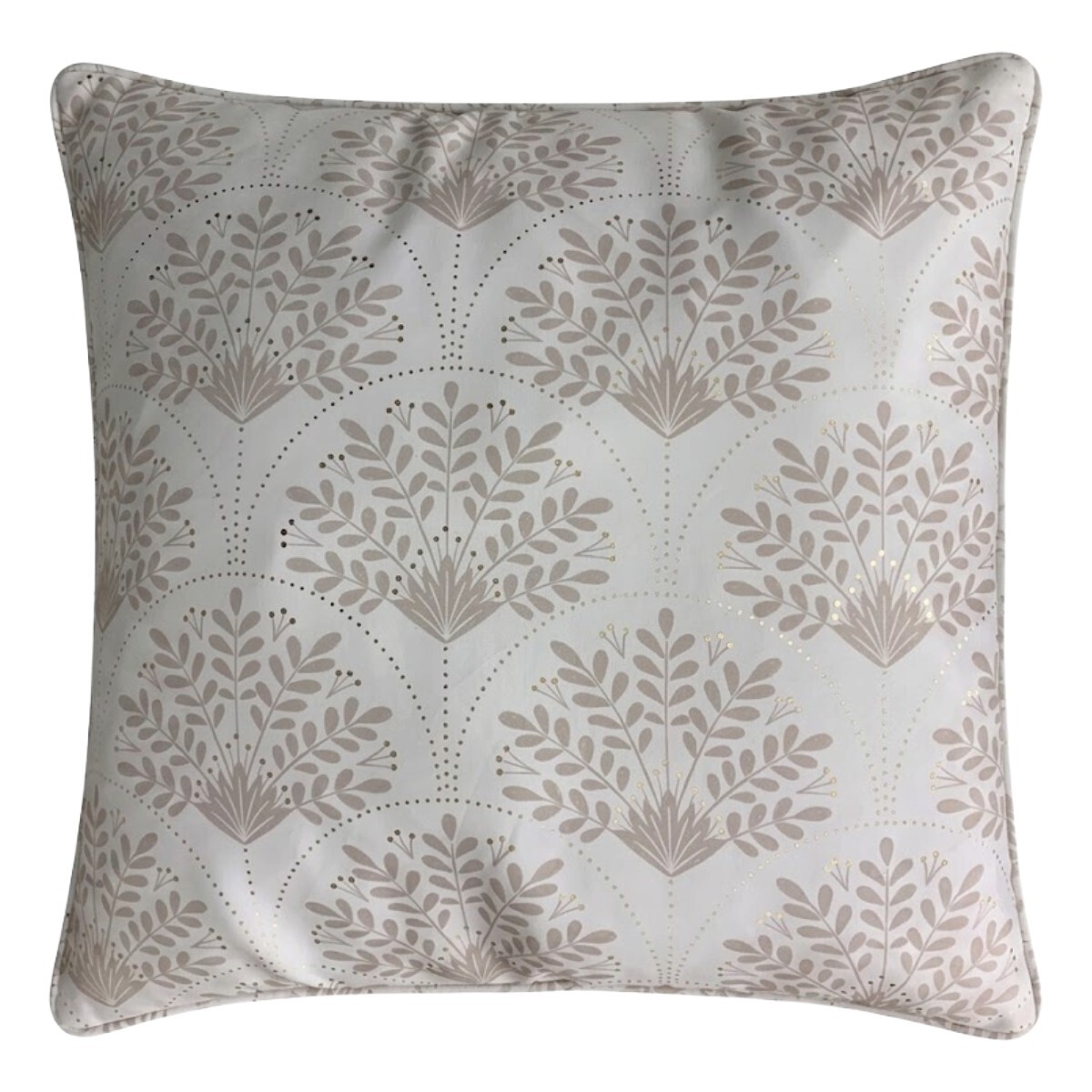 COJIN CUAD BLANCO ESTAMP BEIGE 60X60CM 