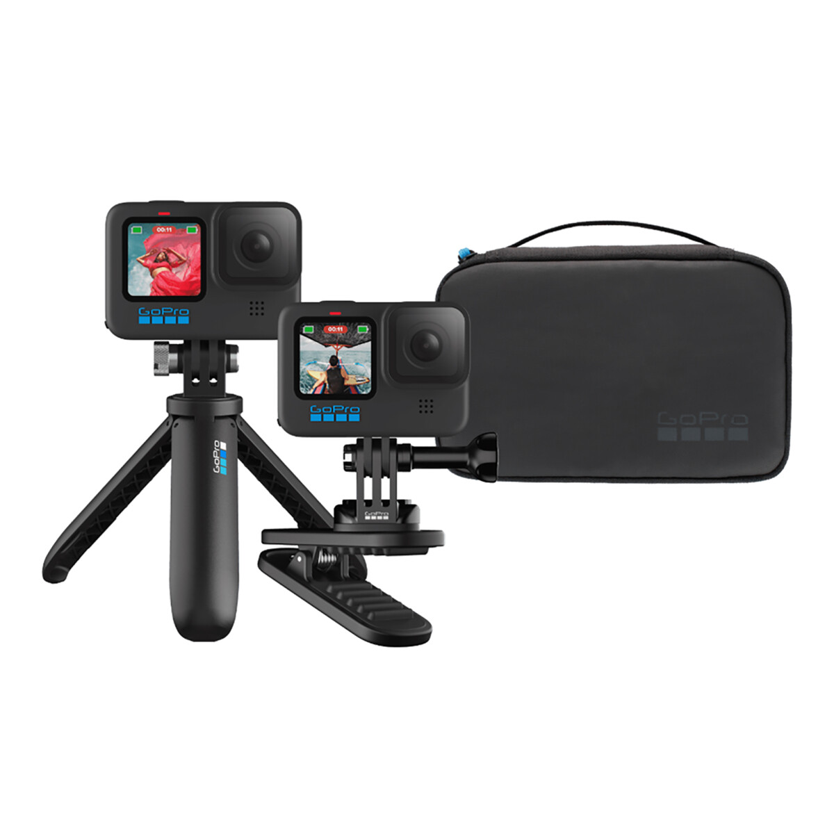 Gopro - Kit para Viajes AKTTR-002 - Shorty (Mini Poste de Extensión + Trípode) / Clip Giratorio 360º 