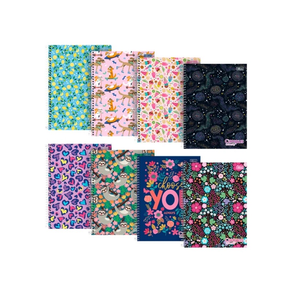 Cuadernola Fashion Tilibra Campus University Td Rayada Con Espiral 200 Hojas #CUADERNOLA FASHION TILIBRA CAMPUS UNIVERSITY TD RAYADA CON ESPIRAL 200 HOJAS