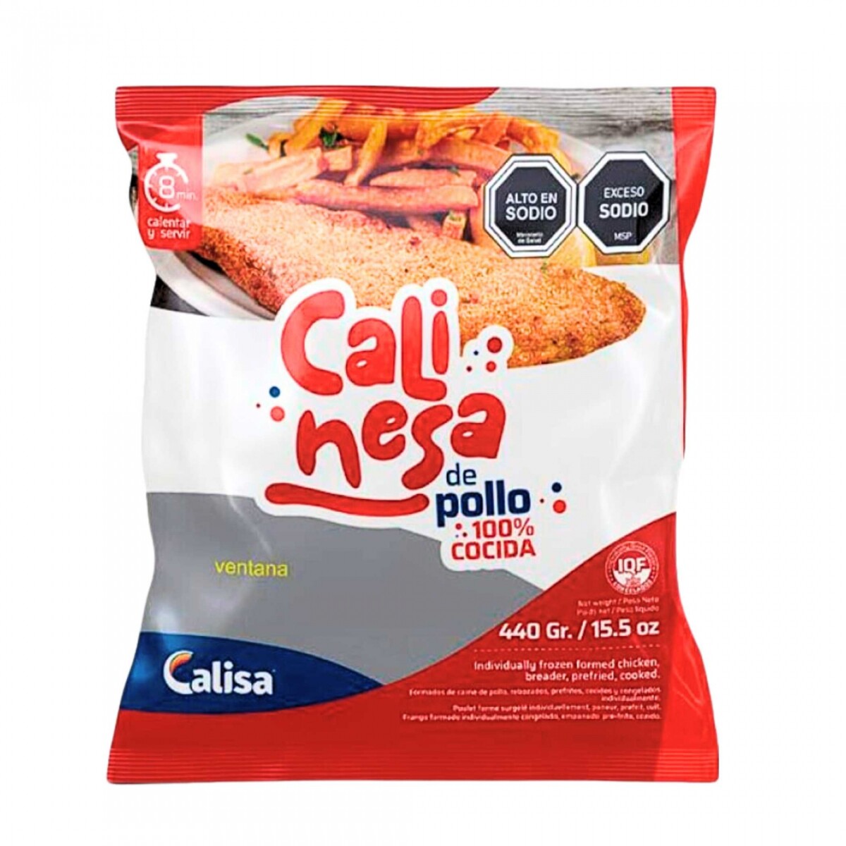 Milanesas de pollo cocidas Calinesa Calisa - 440 gr 
