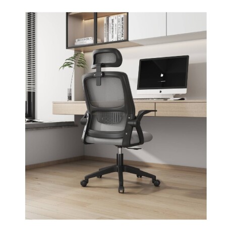 Silla Oficina Penk Ergonomica Giratoria con Apoyacabezas Gris