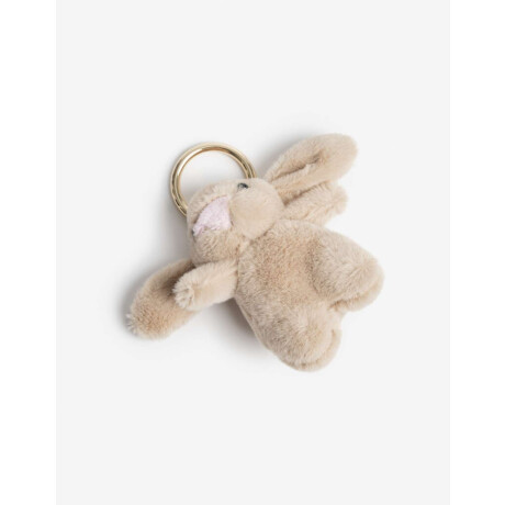 Llavero Y Bag Charm Peluche Conejo Gris Claro