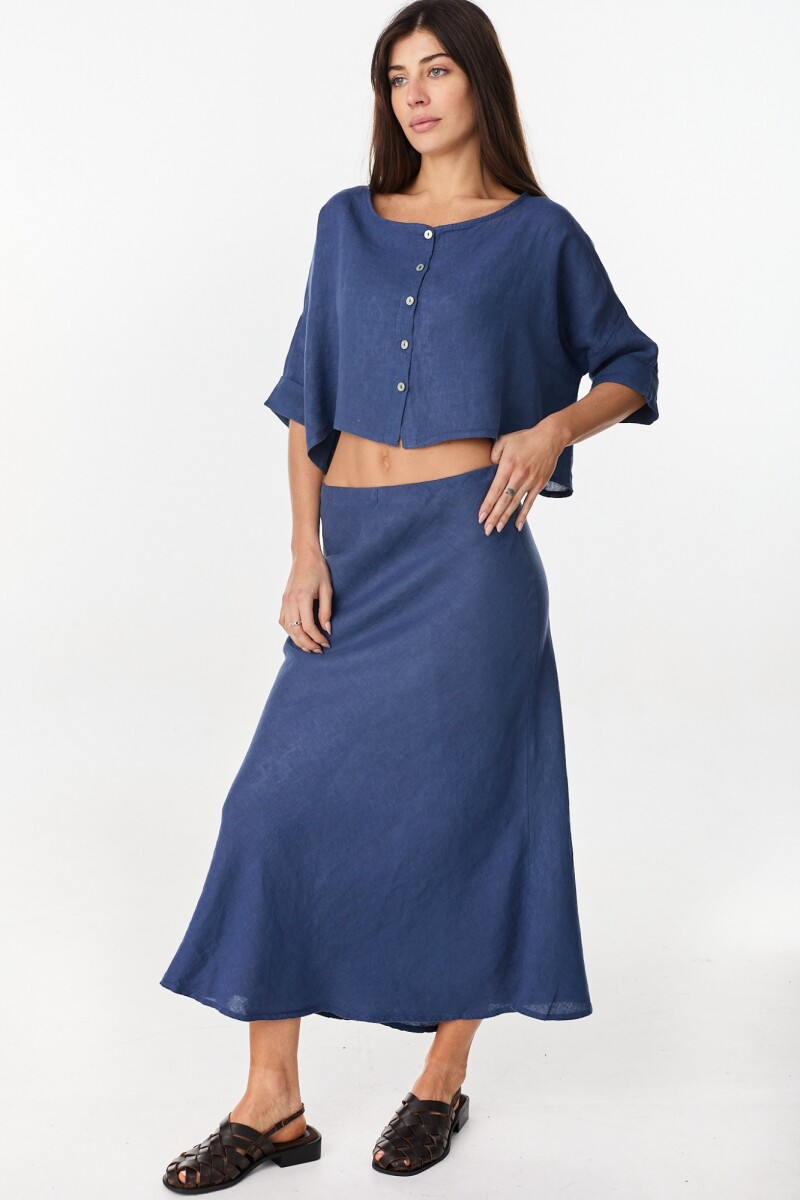 Camisa Fold Azul Marino