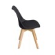 SILLA EAMES TAPIZADA NEGRA SILLA EAMES TAPIZADA NEGRA