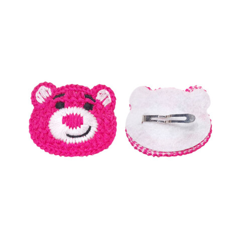 Broche pinza tejida forma osito Broche Pinza Tejida Forma Osito