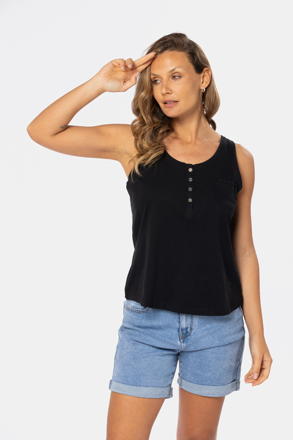 MUSCULOSA LISA Negro