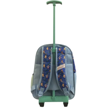 Mochila Nickelodeon 3D Con Carro 40x30x14 Menta