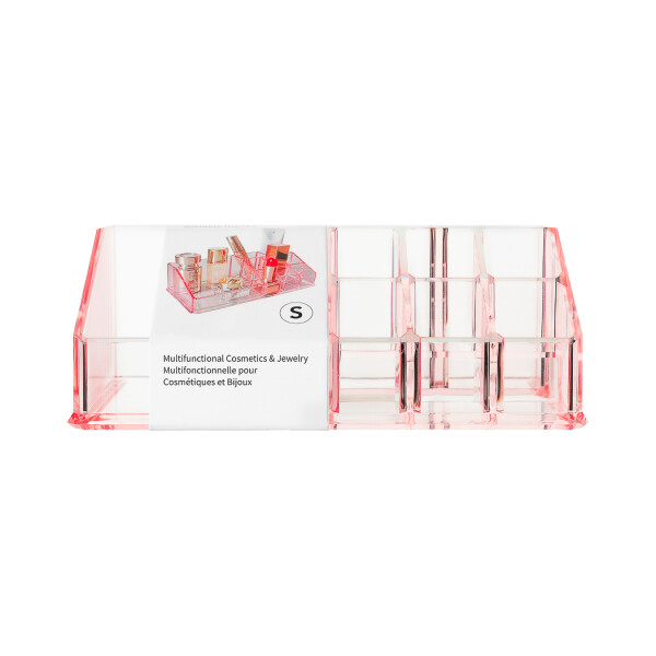 Organizador de maquillaje rosa Organizador de maquillaje rosa