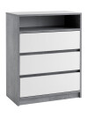 Cómoda BILLUND 3 cajones blanco/hormigón Cómoda BILLUND 3 cajones blanco/hormigón
