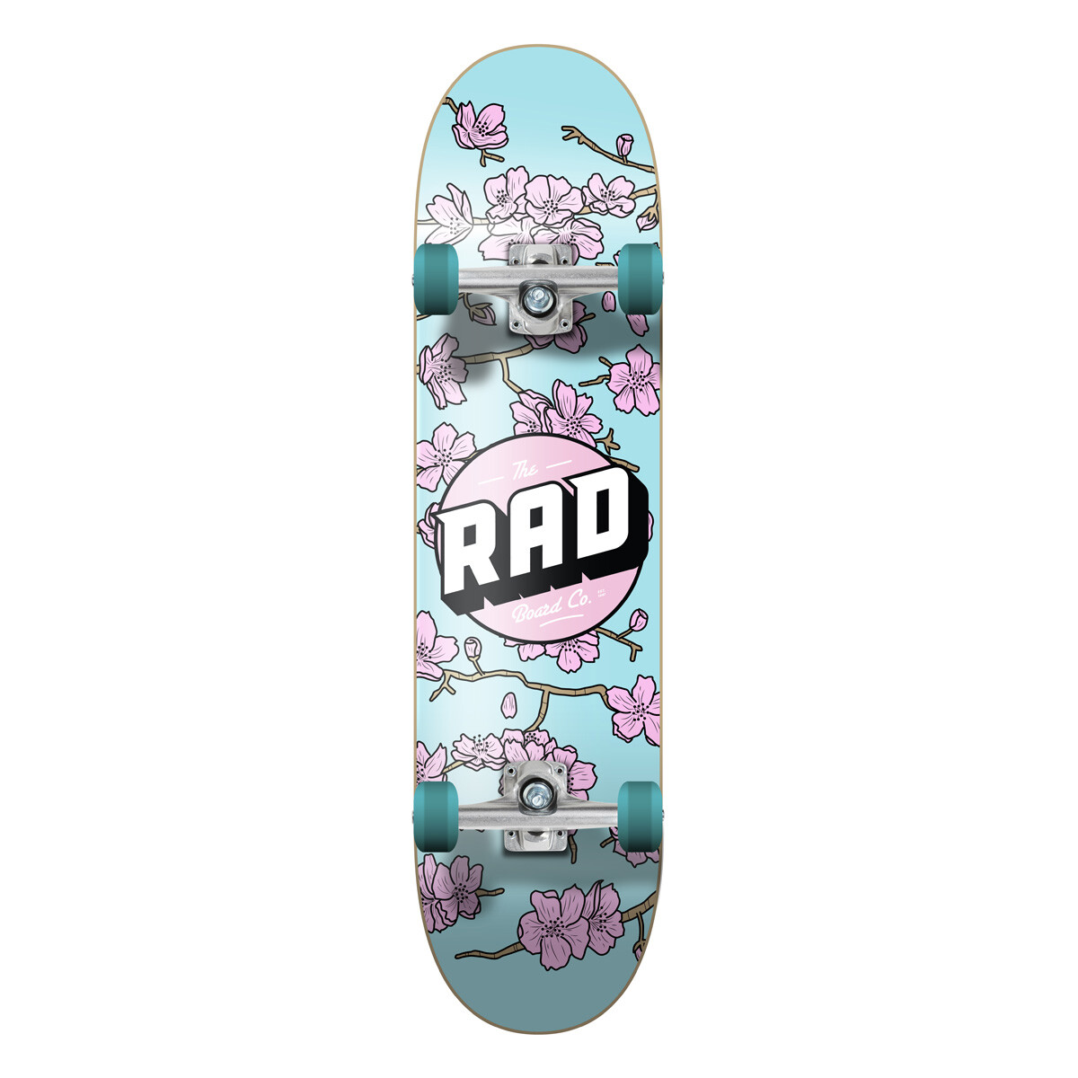 Skate Completo Rad Dude 7.75" - Cherry Blossom - Blue Pink 