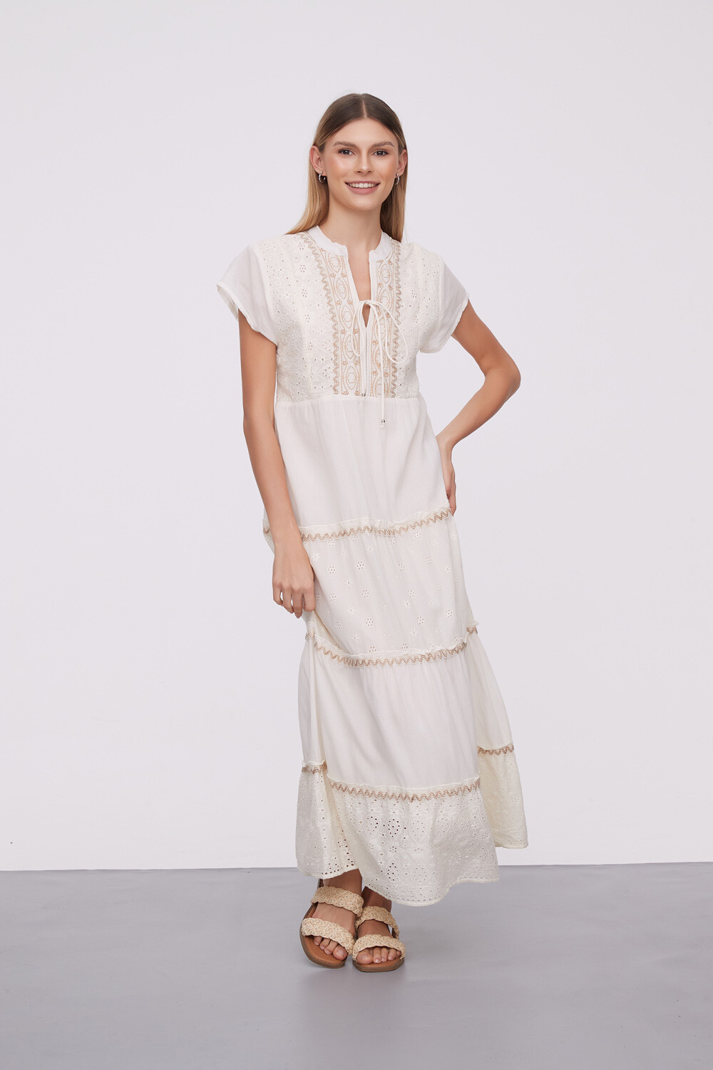 Vestido Cocos Arena Melange