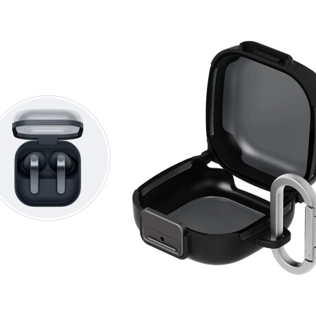 Funda Clip Case con Mosquetón para Galaxy Buds4 y Buds4 Pro Black