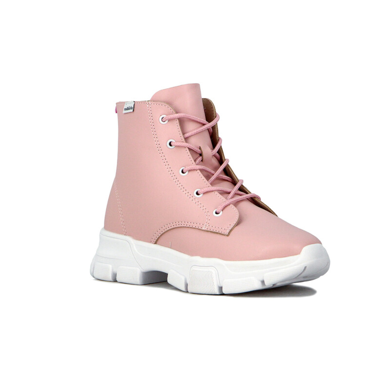 Molekinha Botita Casual Acordonada Rosado
