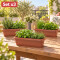 Set x3 Maceta rectangular 3 lts MARRON