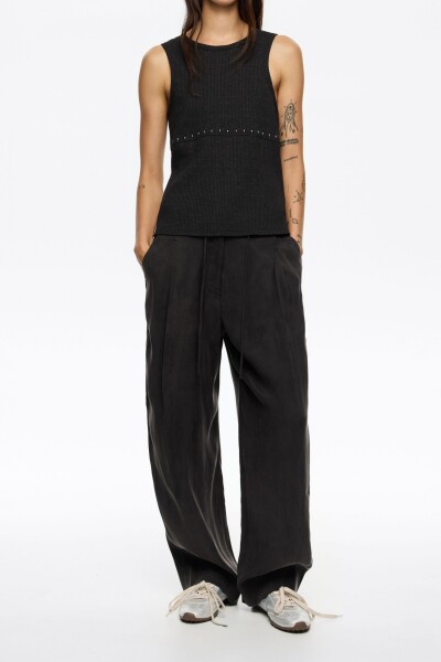 PANTALÓN RECTO Negro