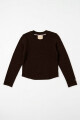 SWEATER U BOUTONE MARRON