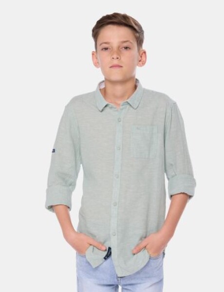 CAMISA DE LINO Menta