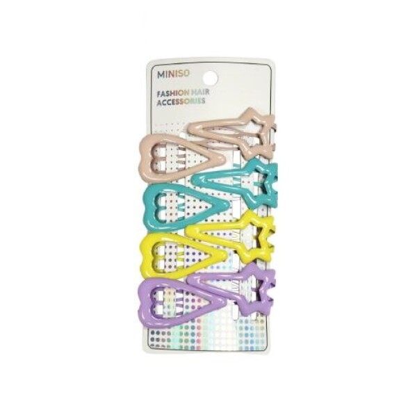 Clip de cabello corazón 8pcs diseño 1
