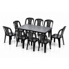 Juego De Jardín Mesa Rectangular+ 6 Sillas Pvc Sin Posabrazo Negra Juego De Jardín Mesa Rectangular+ 6 Sillas Pvc Sin Posabrazo Negra