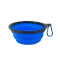 Comedero Bebedero Silicona Plegable Paseo Perro 16cm Color azul