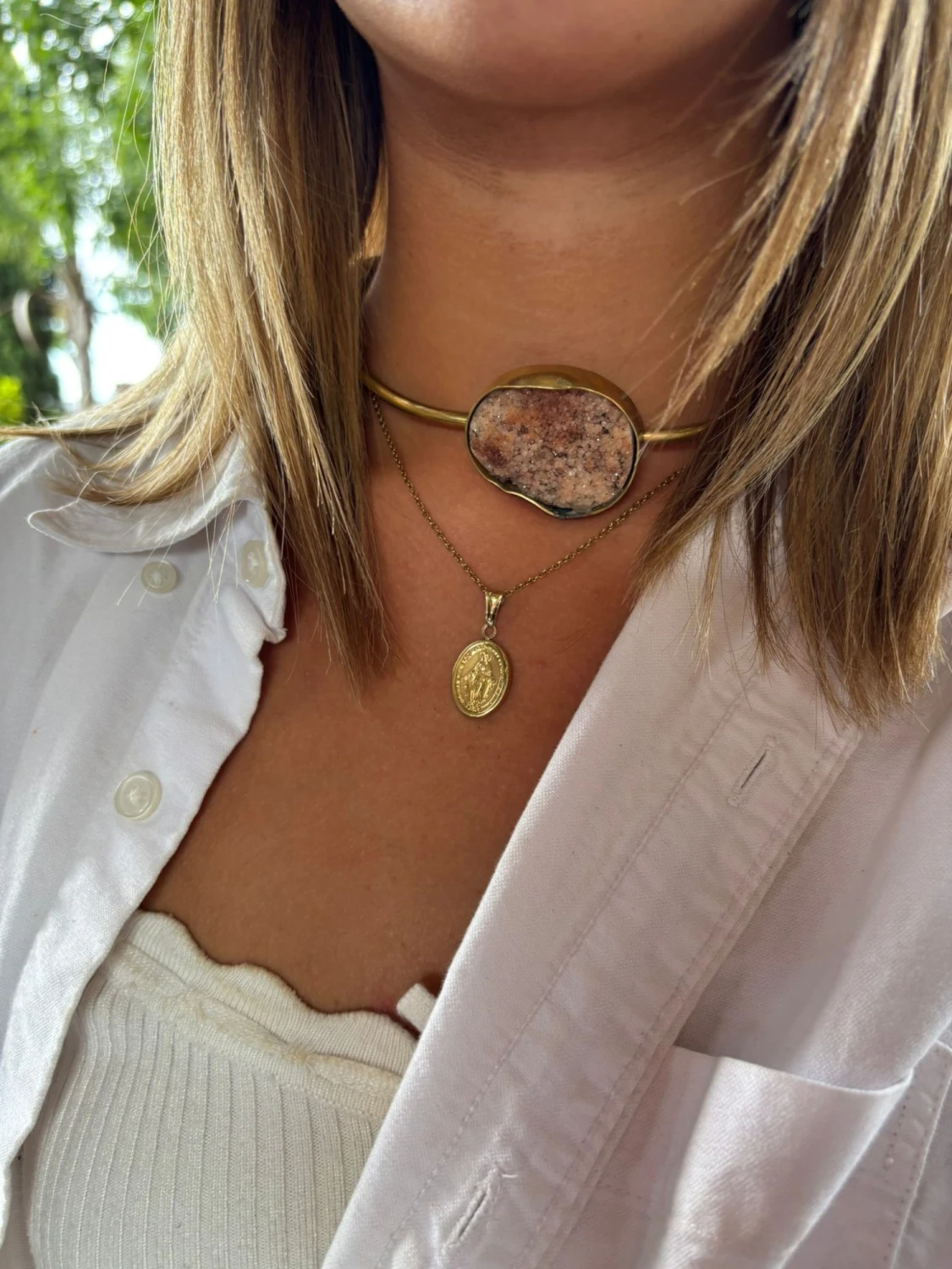 Amatista Choker - Bronce