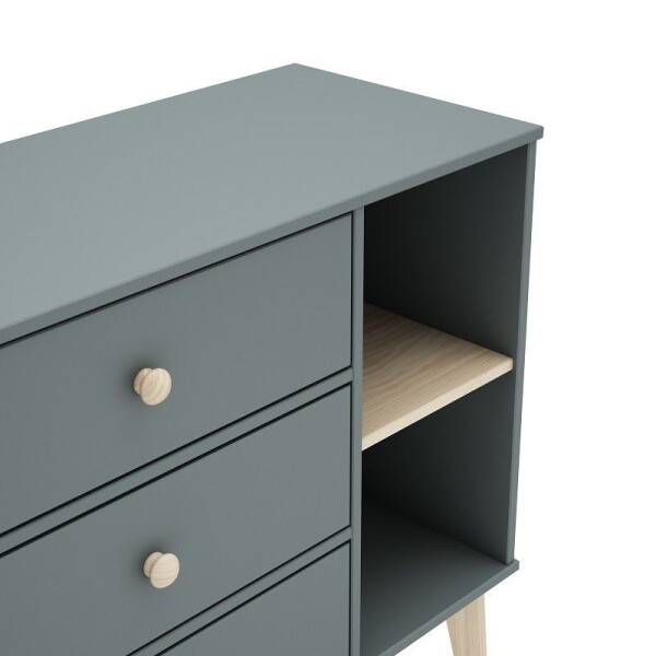 COMODA 3 CAJONES 2 ESTANTES - CENIZA COMODA 3 CAJONES 2 ESTANTES - CENIZA
