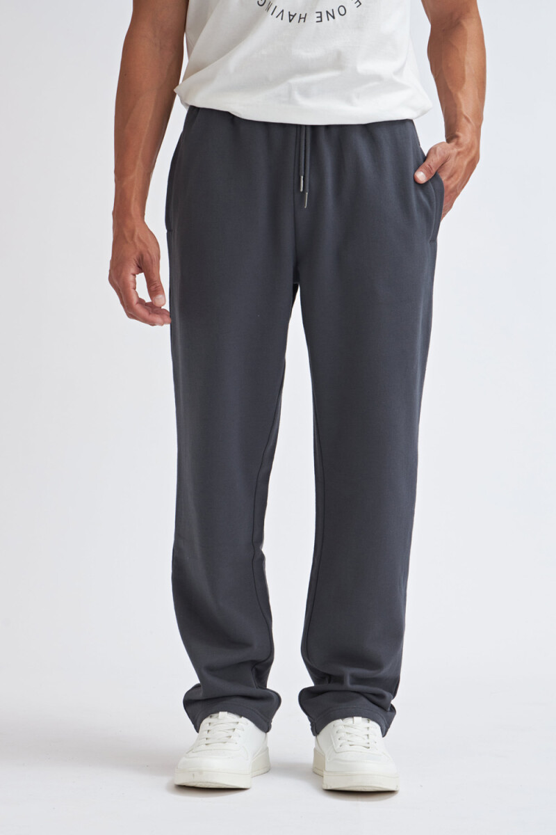 Pantalón deportivo recto Gris Oscuro
