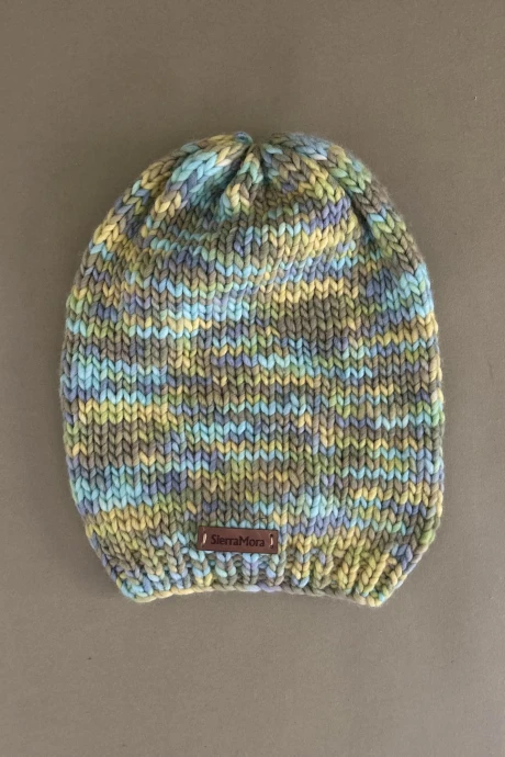 Simple Wool Hat Celeste Y Gris