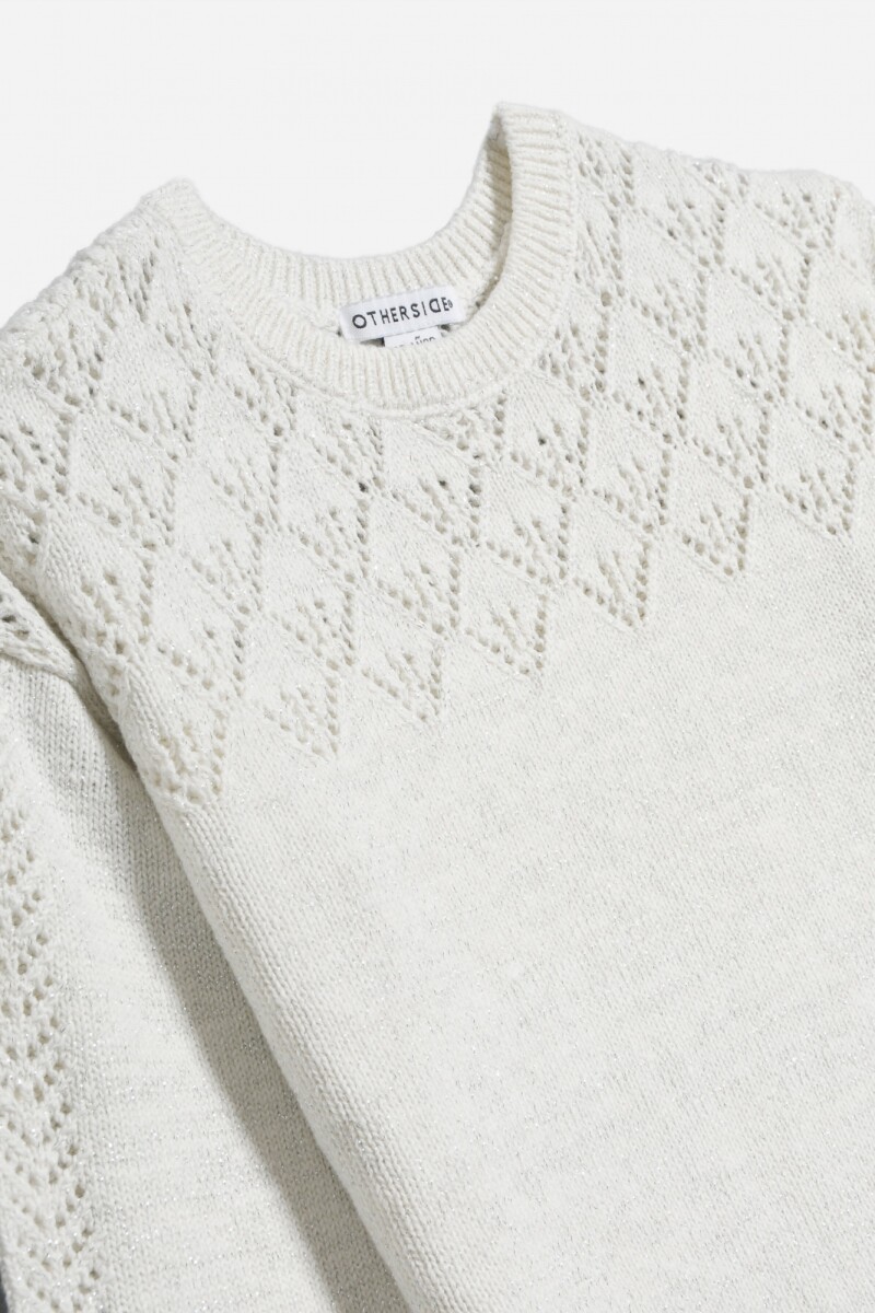 Sweater con lurex CRUDO