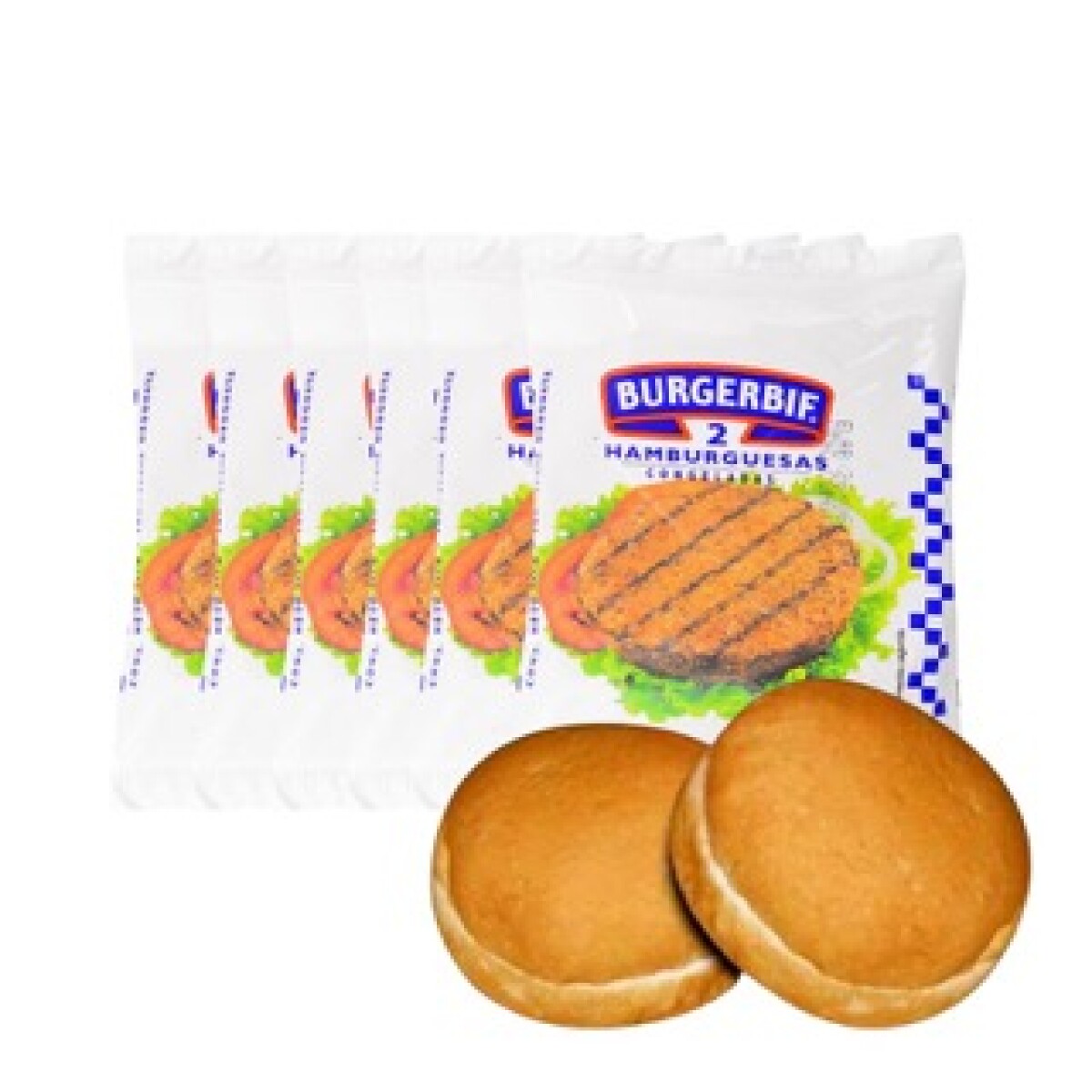 Pack de 10 Hamburguesas Burgerbif + 10 Panes 