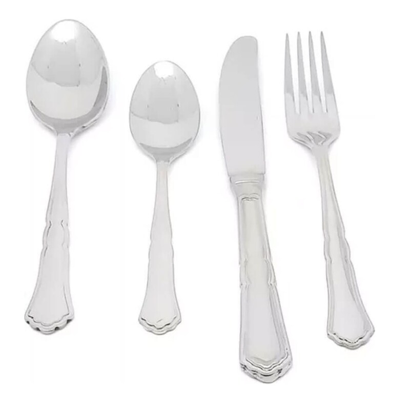 Juego De Cubiertos Metálico Punktal Ariete Ar-420 24 Piezas Plateado Juego De Cubiertos Metálico Punktal Ariete Ar-420 24 Piezas Plateado
