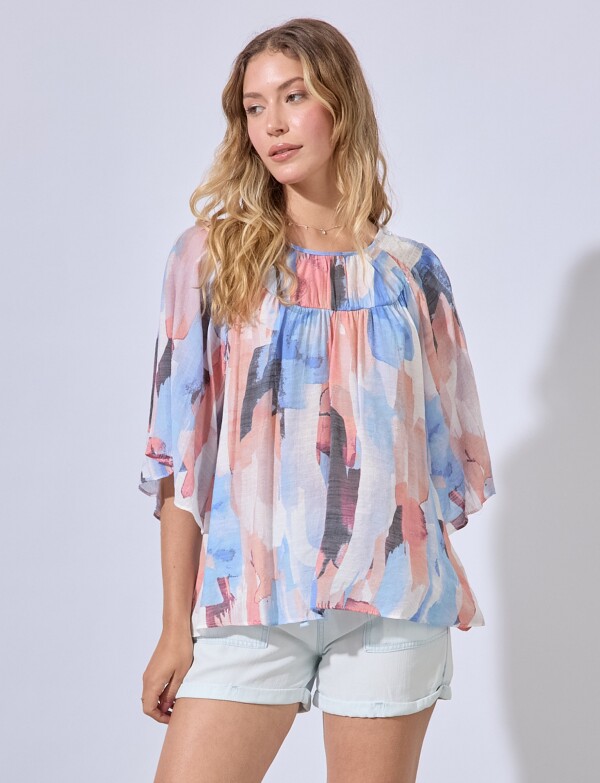 Blusa Print MULTI/AZUL