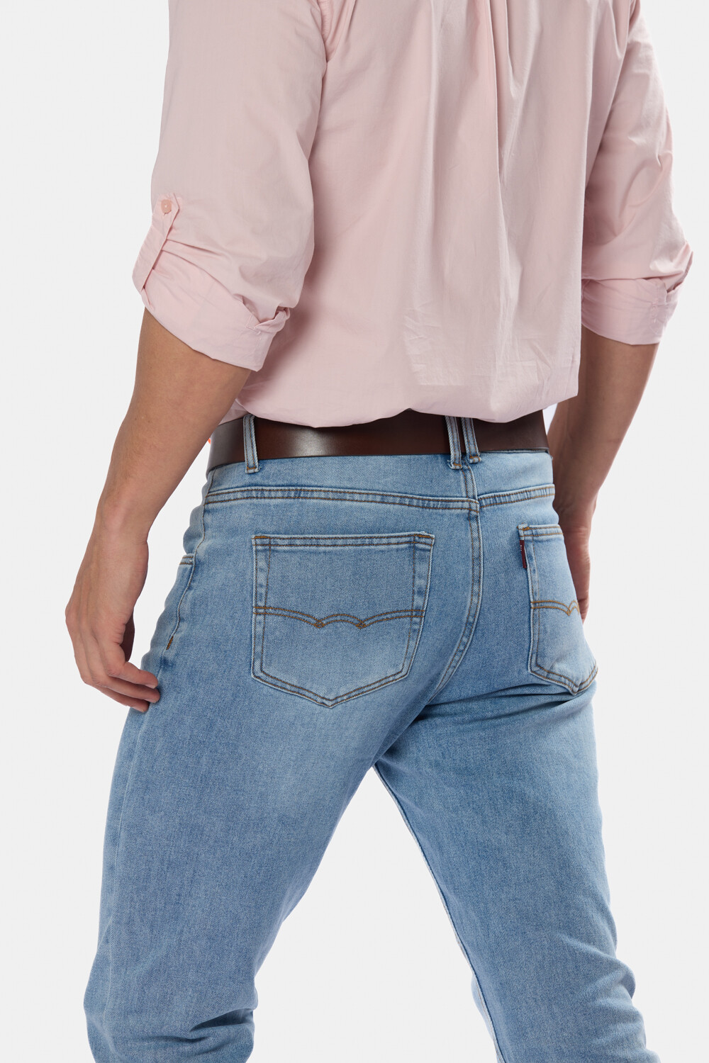 PANTALÓN DE JEAN SKINNY Celeste