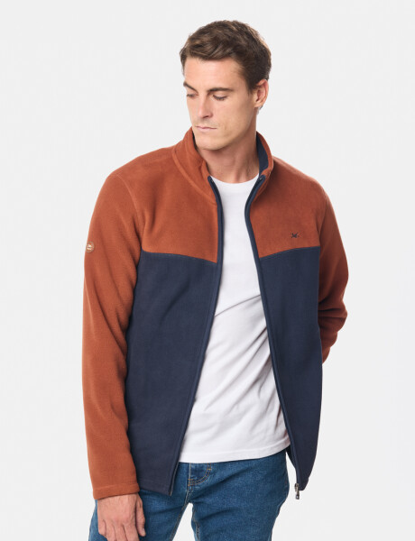 CAMPERA POLAR BICOLOR Bordo