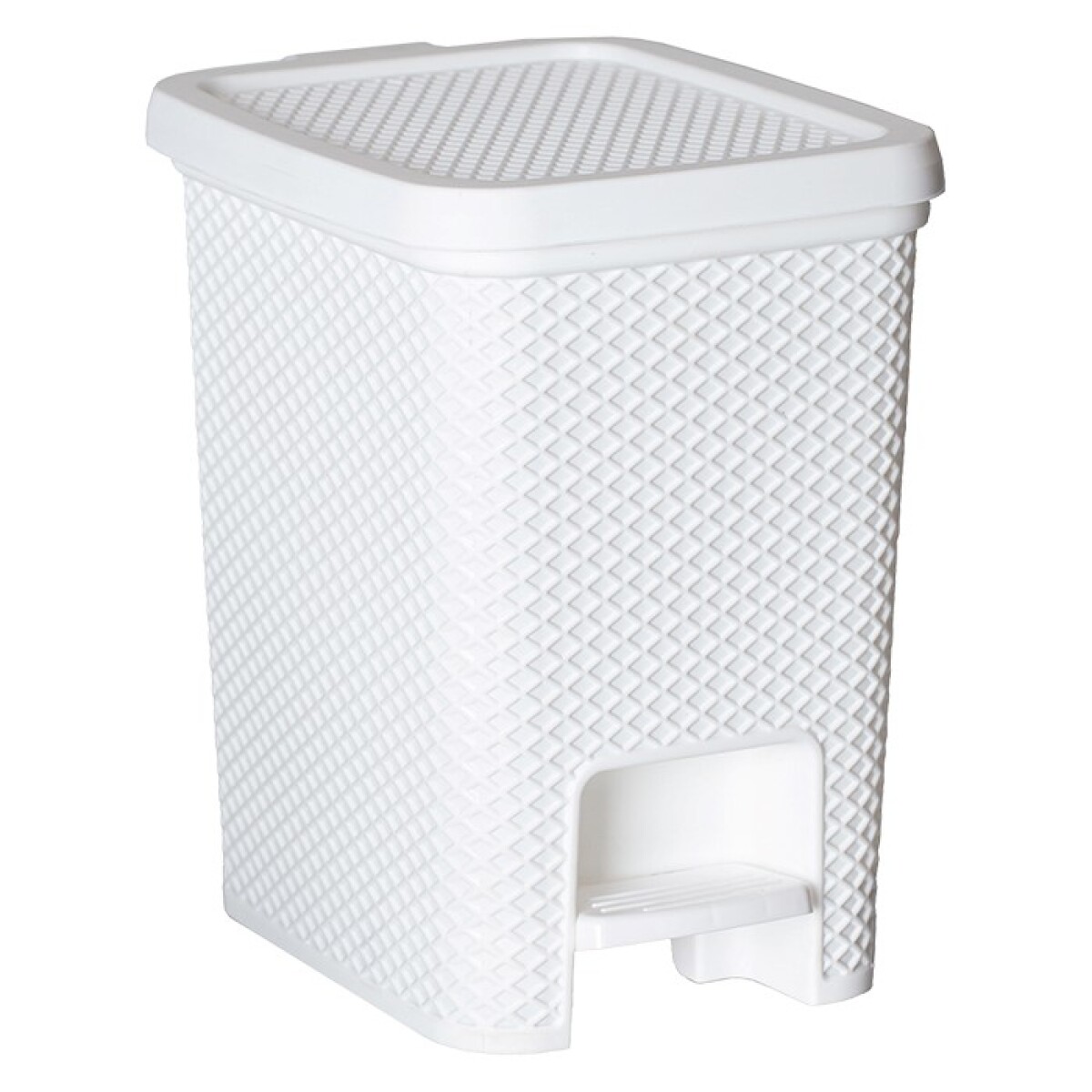 PAPELERA CON PEDAL 12 LTS BLANCA - Blanco 