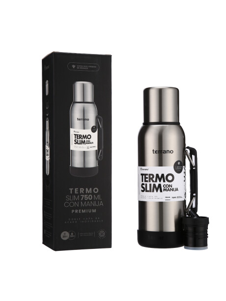 Termo Slim 750mL. con Base Silicona Acero