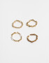 Sets Anillos Mostacillas Set Anillos Elásticos Con Mostacillas - Dorado