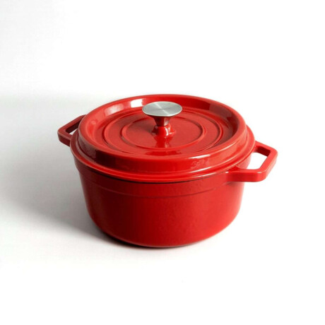 Cacerola Esmaltada 24CM Haoke Volf Roja