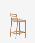 Taburete Analy respaldo madera maciza roble acabado natural y asiento cuerda 70cm FSC 100% Taburete Analy respaldo madera maciza roble acabado natural y asiento cuerda 70cm FSC 100%