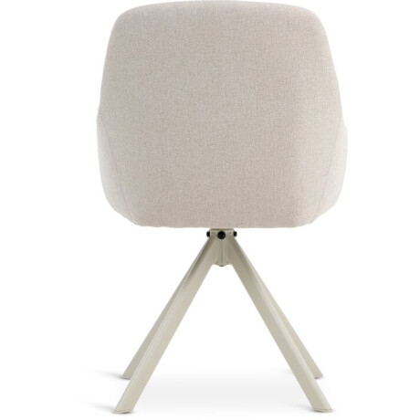 Silla de comedor ROSTRUP giratoria tela beige Arena