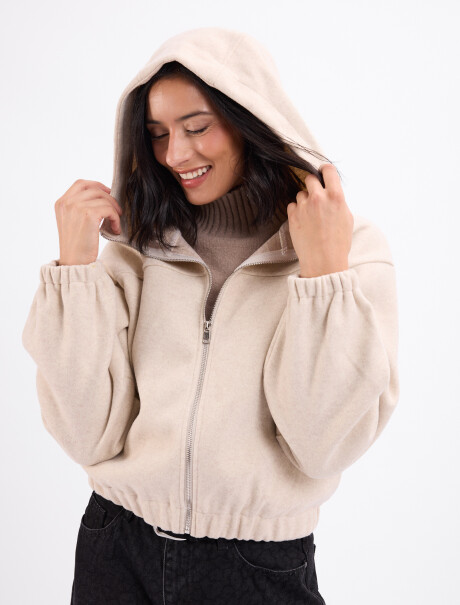 Campera paño Rocio beige