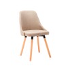 Silla de comedor Lumax modelo Harvey en tela Crema