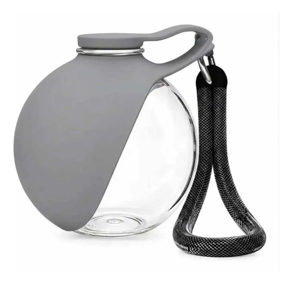 Bebedero Portatil Silicona Para Perros Y Gatos - GRIS 