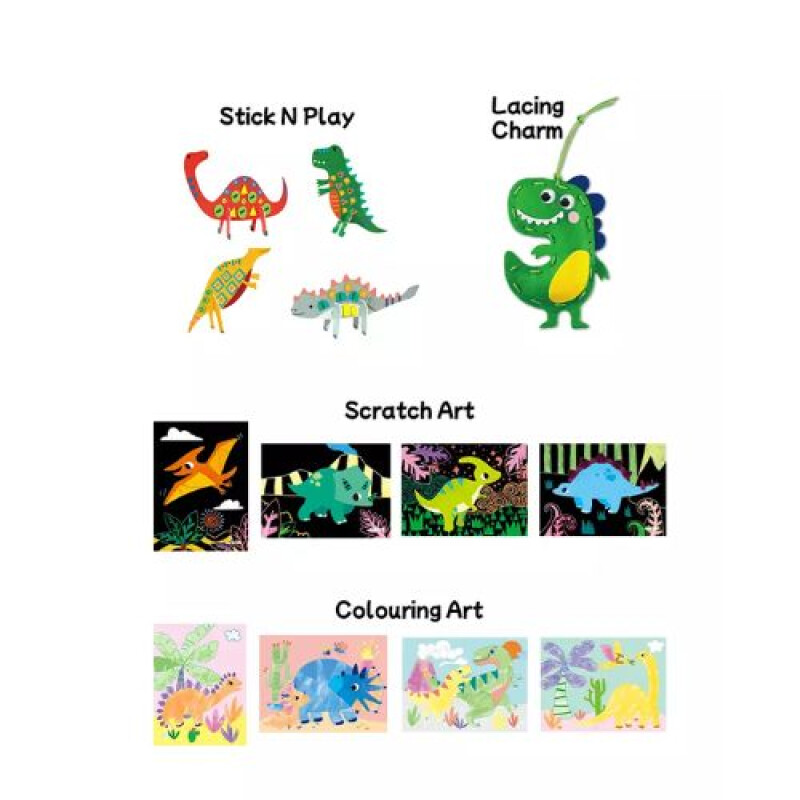 Kit Craft 4 en 1 Dinosaurios Kit Craft 4 En 1 Dinosaurios