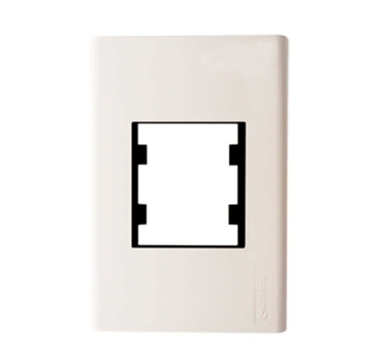 ""PLACA DE 2 PUNTOS  ""1 MODULO DOBLE"" DUOMO ""BLANCO""" 