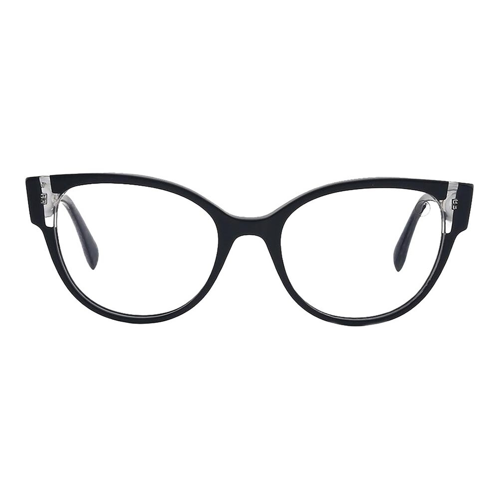 Lentes De Vista Grau Redondo De Acetato Negro/Negro